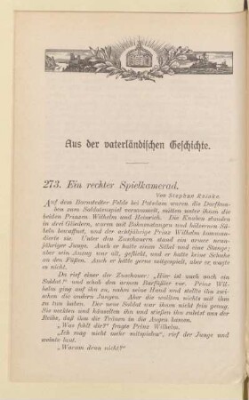 Aus der vaterländischen Geschichte