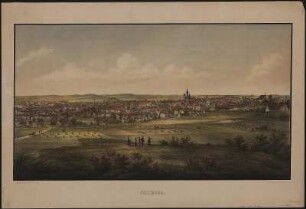 Ansicht von Freiberg, Lithographie, um 1860