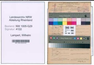 Entnazifizierung Wilhelm Lampert , geb. 15.01.1897 (Bahnsekretaer)