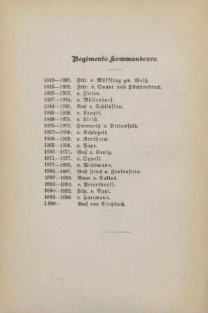 Regiments-Kommandeure