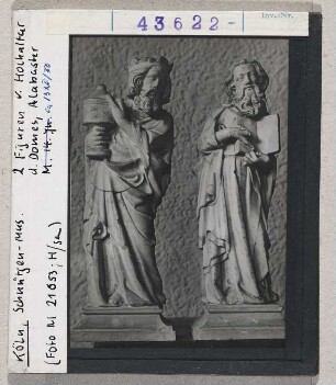 Köln: Schnütgen Museum, Hochalter des Domes, Zwei Figuren