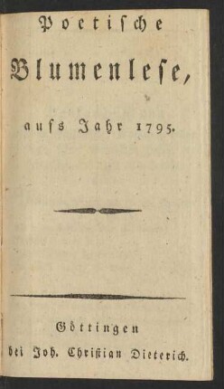 1795: Musen-Almanach