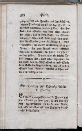 Ein Beitrag zur Lebensgeschichte la Fayettes
