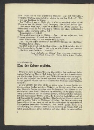 Was der Lehrer erzählte