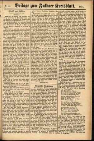 Zweite Ausgabe vom Donnerstag, den 26. Juli 1894.