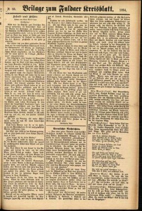 Zweite Ausgabe vom Donnerstag, den 26. Juli 1894.