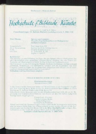 Hochschule f. Bildende Künste
