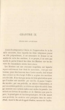 Chapitre IX. Culte des ancêtres