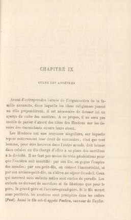 Chapitre IX. Culte des ancêtres