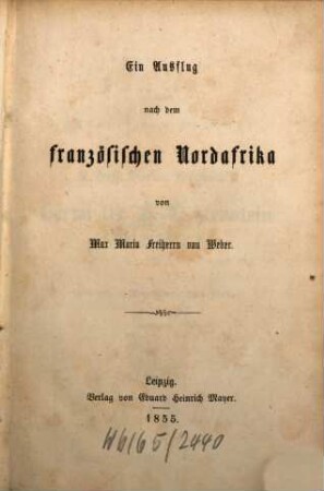 Ein Ausflug nach dem französischen Nordafrika