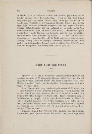 Unge russiske Piger (1904)
