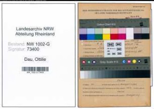 Entnazifizierung Ottilie Dau, geb. 09.02.1896 (Kauffrau)