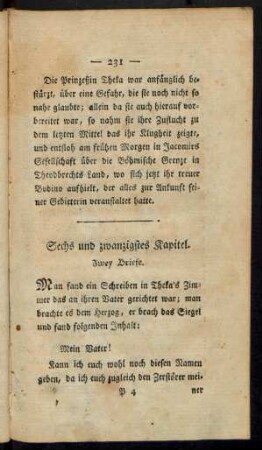 Sechs und zwanzigstes Kapitel.