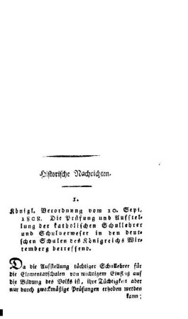 Historische Nachrichten