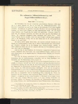 Ein verbessertes Differentialthermoskop und Doppel-Differentialthermoskop.