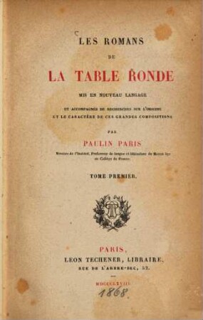 Les Romans de la Table Ronde, 1. Joseph d'Arimathie
