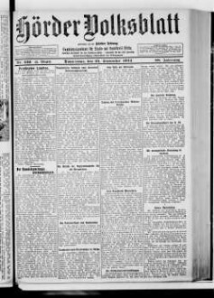 Hörder Volksblatt. 1884-1934