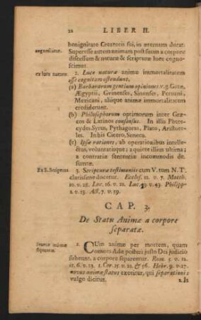 Cap. 3. De Statu Animae a corpore separatae.