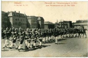 Döbeln. Abmarsch der Fahnenkompanie, 11.Infanterie-Regiment 139