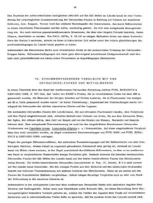 VI. Zusammenfassender Vergleich mit den Ostracoden-Faunen des Mittelmeeres