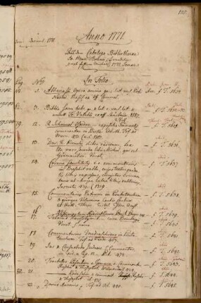 Aus dem Catalogo Bibliothecae Jo. Henr. Bohnii, venditae post festum Michael. 1771. Jenae.