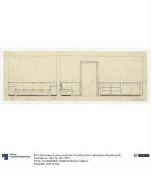 Arbeitszimmer, Ansicht (Auftrag Götsch, Musikheim)