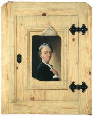 Trompe l'oeil mit Selbstbildnis Justus Junckers