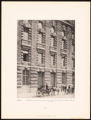 AEG-Hauptverwaltungsgebäude, Berlin: Ansicht des Mittelbaus (aus: Alfred Messel, 1912)