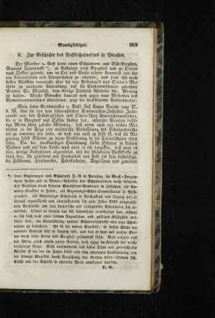Zur Geschichte des Volksschulwesens in Preußen