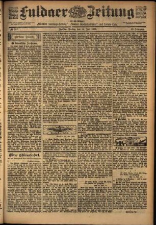 Erste Ausgabe vom Freitag, den 11. Juli 1902.