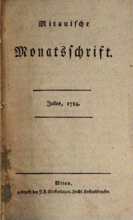 Mitauische Monatsschrift. 1784,7/12