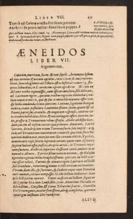 Aeneidos Liber VII.