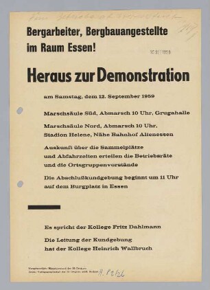 "Heraus zur Demonstration"