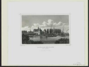 Ansicht vom Schloss Coswig, 1862 : Coswig an der Elbe : Anhalt-Bernburg / [L. Rohbock exc.]. J. Pozzi delt.. L Oeder sculpt. - [Darmstadt] : [Lange] , [1862]. - 1 Kunstbl. : Stahlst. ; 16 x 10 cm