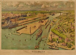 Der Kaiser-Wilhlem-Kanal mit den Holtenauer Schleusen
