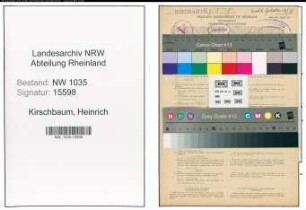Entnazifizierung Heinrich Kirschbaum , geb. 09.04.1914 (Technischer Angesteller)