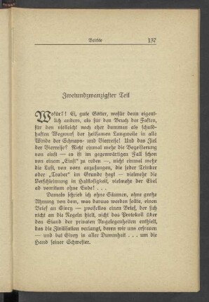 Zweiundzwanzigster Teil