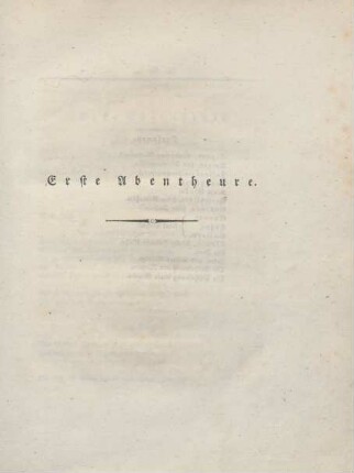 Erste Abentheure