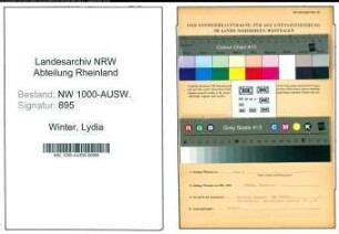 Entnazifizierung Lydia Winter, geb. 28.10.1918 ()