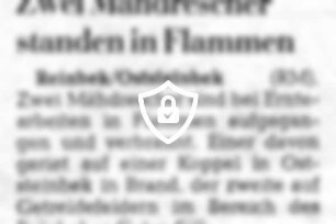 Zwei Mähdrescher standen in Flammen