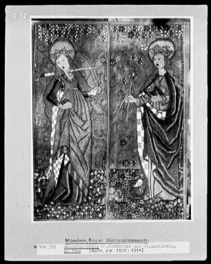 Doppelteppich: Hl. Katharina und Hl. Apollonia