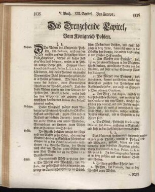 Das Dreyzehende Capitel, Vom Königreich Pohlen.