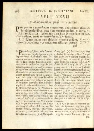 Caput XXVII. De obligationibus quasi ex contractu