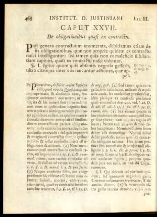 Caput XXVII. De obligationibus quasi ex contractu