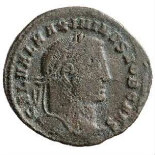 Münze, Follis, 308 - 309 n. Chr.
