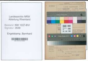 Entnazifizierung Bernhard Engelskamp , geb. 17.07.1891 (Knappschaftsinspektor)