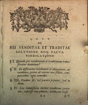 De rei venditae et traditae solutione non facta vindicatione