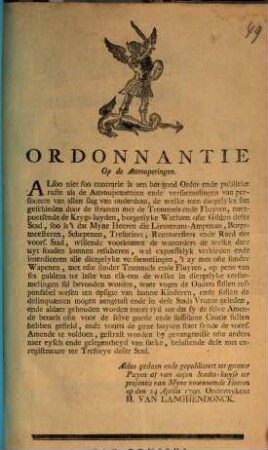 Ordonnantie Op de Attrouperingen