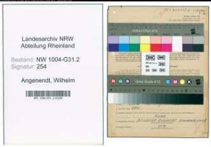 Entnazifizierung Wilhelm Angenendt , geb. 02.09.1896 (Gastwirt)