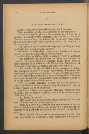 V - La manifestación de Juana